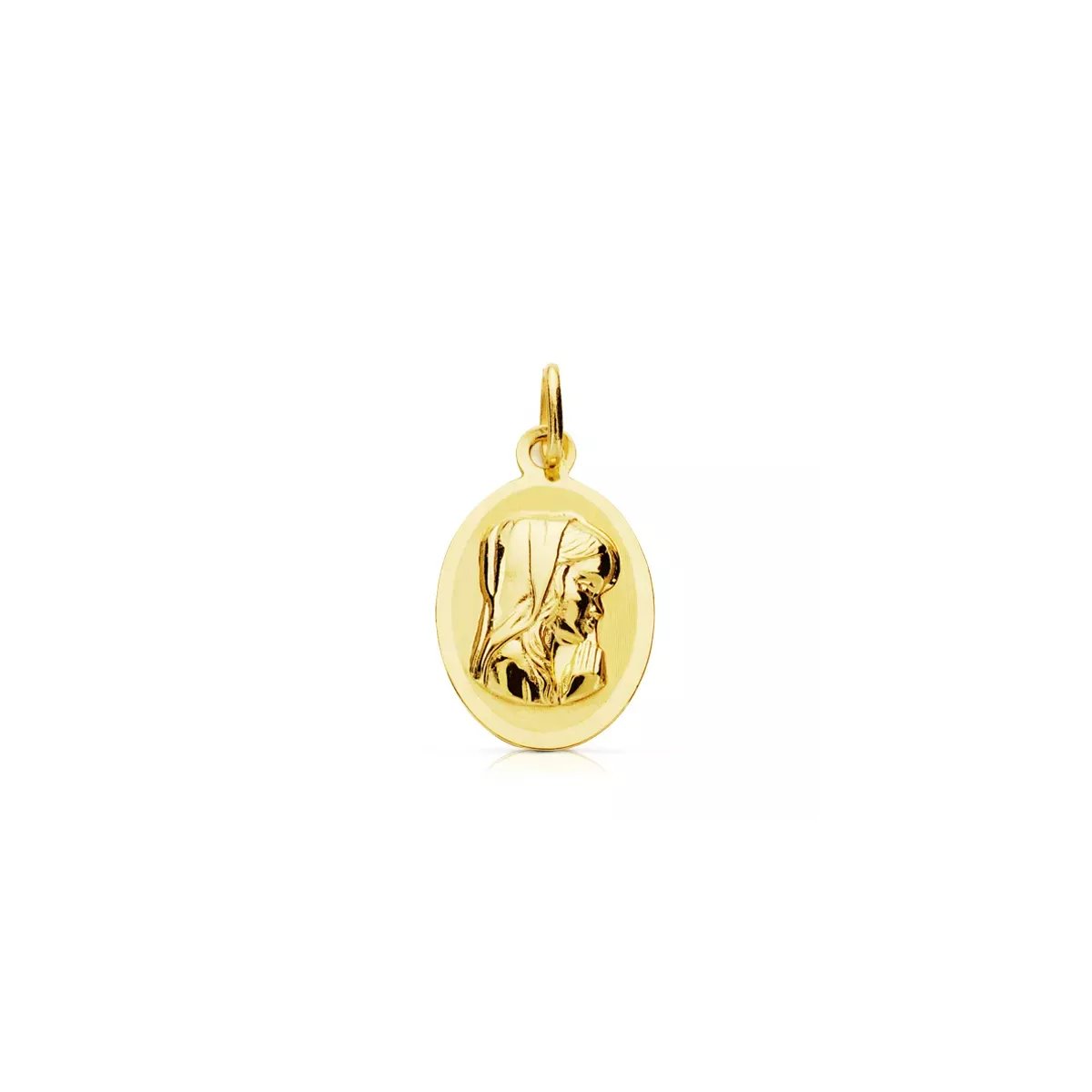 9K MEDALLA ORO AMARILLO VIRGEN NIÑA 17X12 MM 0