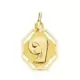 9K MEDALLA ORO AMARILLO VIRGEN NIÑA CERCO. 15X13 MM 1