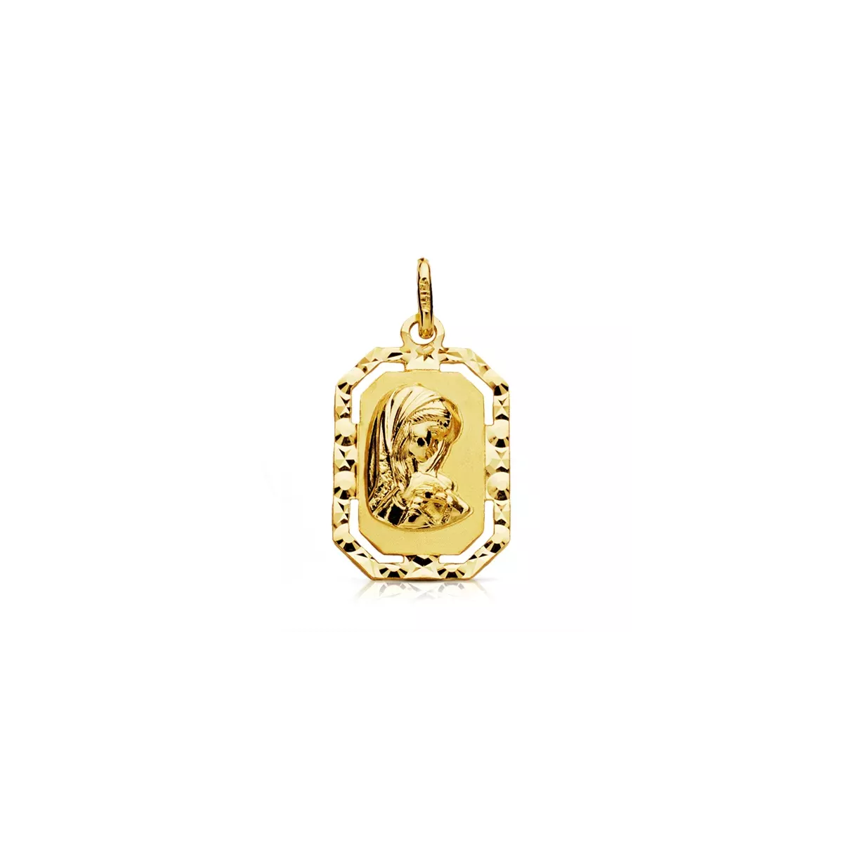 9K MEDALLA ORO AMARILLO VIRGEN NIÑA 20X12 MM 1