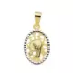 9K MEDALLA ORO AMARILLO VIRGEN NIÑA BICOLOR OVAL 16X12 MM 0