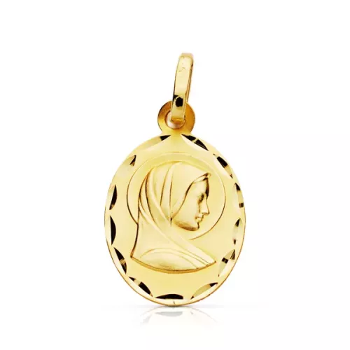 9K MEDALLA ORO AMARILLO REDONDA VIRGEN MARIA EN ORO AMARILLO 19X11MM 1