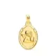9K MEDALLA ORO AMARILLO ANGELITO BURLON OVAL CERCO TALLADO 18X14 MM 1