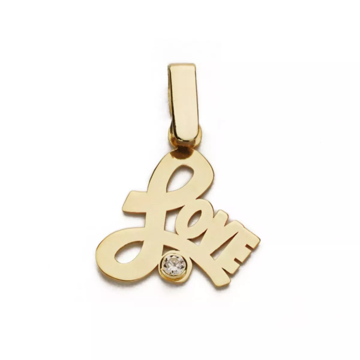 9K COLGANTE ORO AMARILLO LOVE 18X16 MM 0