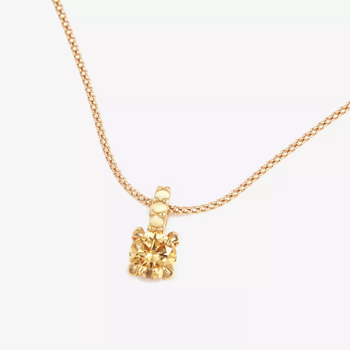 CADENA PLATA ROSA COLGANTE Y ZIRCONITA LONDON BALI - 9728LCH