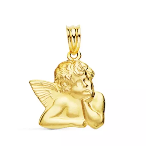 9K MEDALLA ORO AMARILLO ANGELITO BURLON SILUETA 20X17 MM 1
