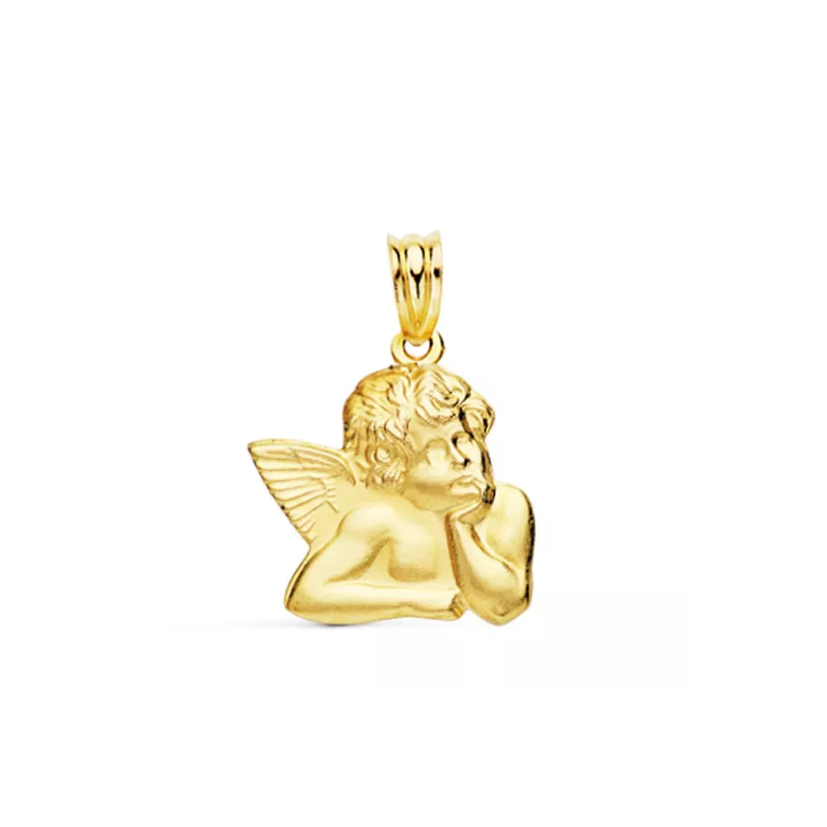 9K MEDALLA ORO AMARILLO ANGELITO BURLON SILUETA 20X17 MM 1
