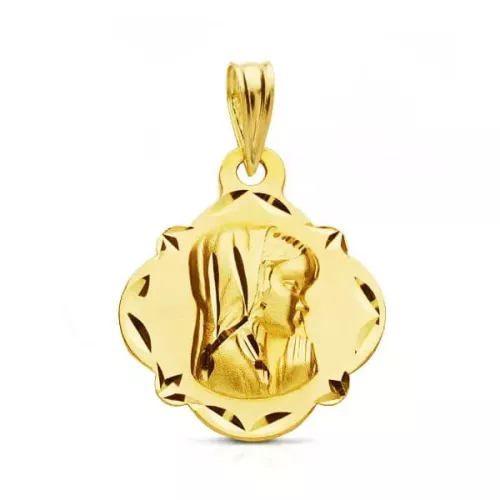 9K MEDALLA ORO AMARILLO VIRGEN NIÑA 19X16 MM 1