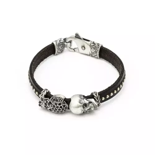 PULSERA PLATA CALAVERA ESPINELA - SKS145