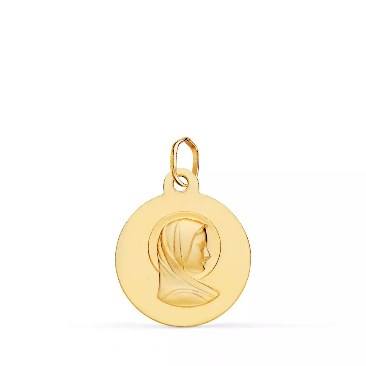 9K MEDALLA ORO AMARILLO MARIA FRANCESA MATIZADA 16MM 1