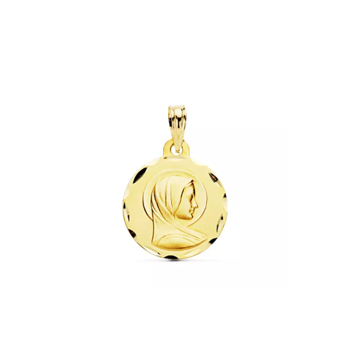 9K MEDALLA ORO AMARILLO MARIA FRANCESA 16 MM 1