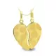 9K COLGANTE ORO AMARILLO CORAZON PARTIDO LUNARES 17X15 MM 0