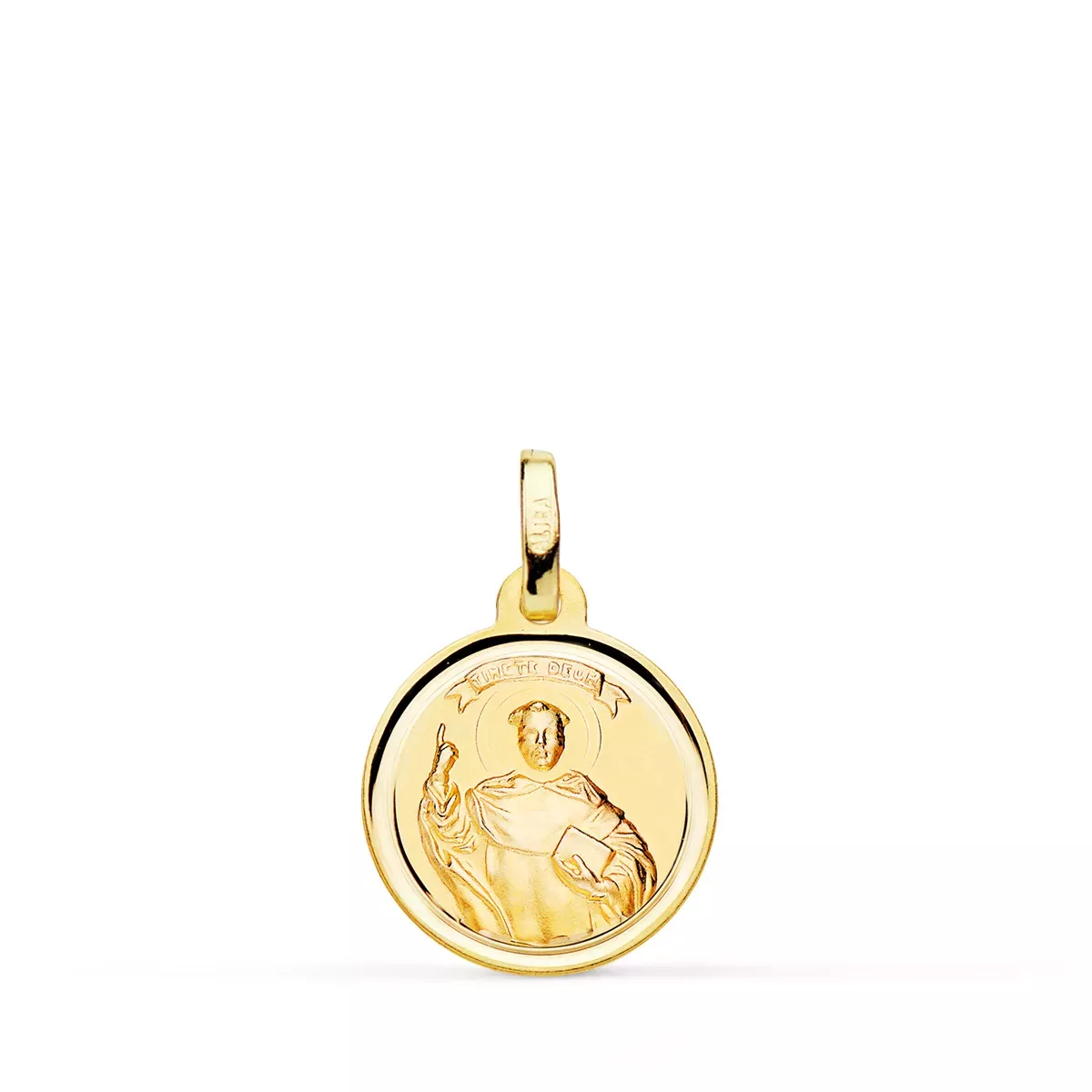 9K MEDALLA ORO AMARILLO SAN VICENTE FERRER BISEL 14 MM 1