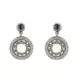 P1051 PENDIENTES PLATA, NÁCAR FACETADO, CIRCONITAS CAVA