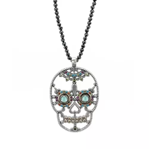 Colgante Calavera Grande Plata - SKS299