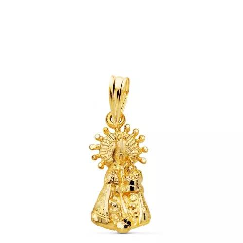 9K MEDALLA SILUETA ORO AMARILLO VIRGEN DE LOS DESAMPARADOS 17X9 MM 1