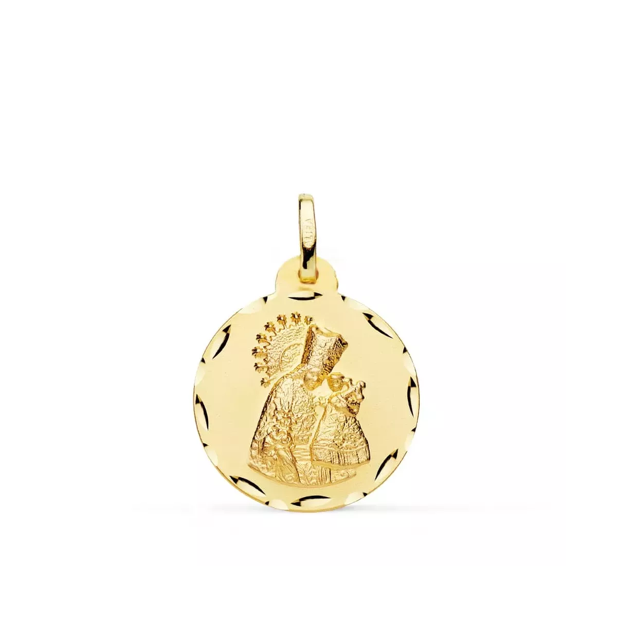 9K MEDALLA VIRGEN DE LOS DESAMPARADOS 20 MM ORO AMARILLO 2