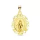 9K MEDALLA ORO AMARILLO VIRGEN DE LA MILAGROSA CERCO EN ESPAÑOL 23X16 MM 1.15GR 1