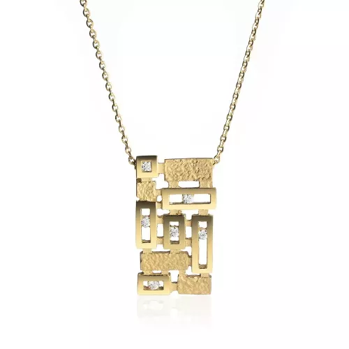 colgante con cadena oro