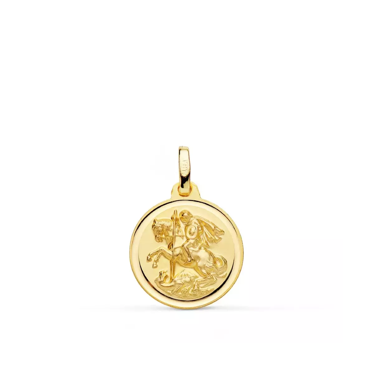 9K MEDALLA ORO AMARILLO SAN JORGE BISEL 16 MM 1