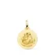 9K MEDALLA ORO AMARILLO SAN ANTONIO MATIZADA LISA 16 MM 1