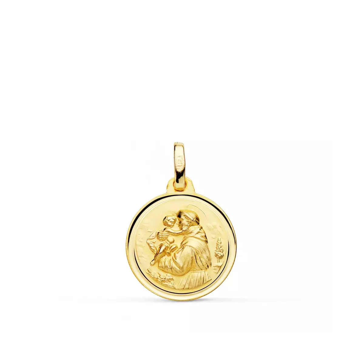 9K MEDALLA ORO AMARILLO SAN ANTONIO BISEL 16 MM 1