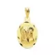 9K MEDALLA ORO AMARILLO VIRGEN NIÑA OVAL 21X15 1