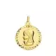 9K MEDALLA ORO AMARILLO VIRGEN NIÑA TALLA CRUZADA 16 MM 1