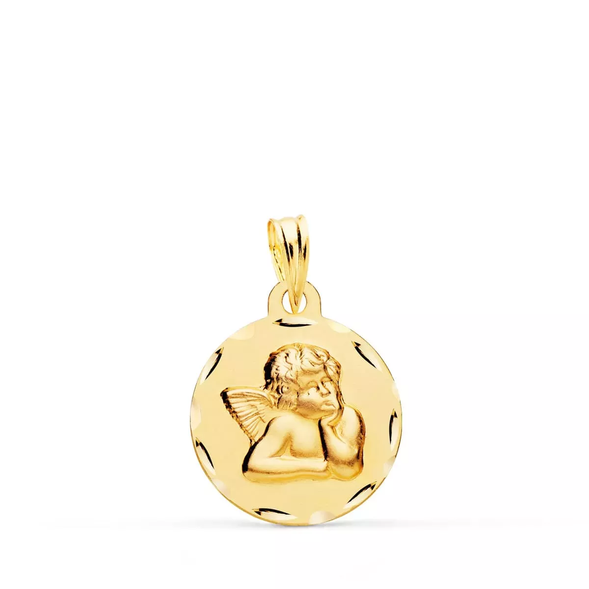 9K MEDALLA ORO AMARILLO ANGELITO BURLÓN 14MM ORO AMARILLO 1