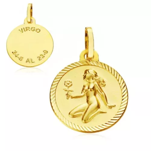 9K HOROSCOPO ORO AMARILLO DISCO 16 MMVIRGO 1