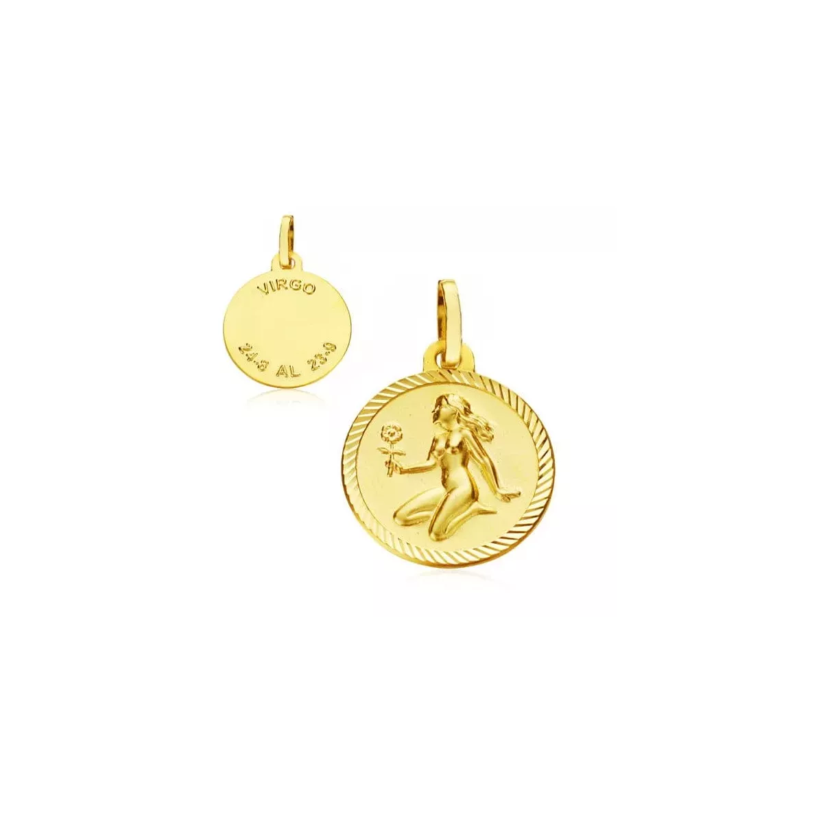 9K HOROSCOPO ORO AMARILLO DISCO 16 MMVIRGO 1