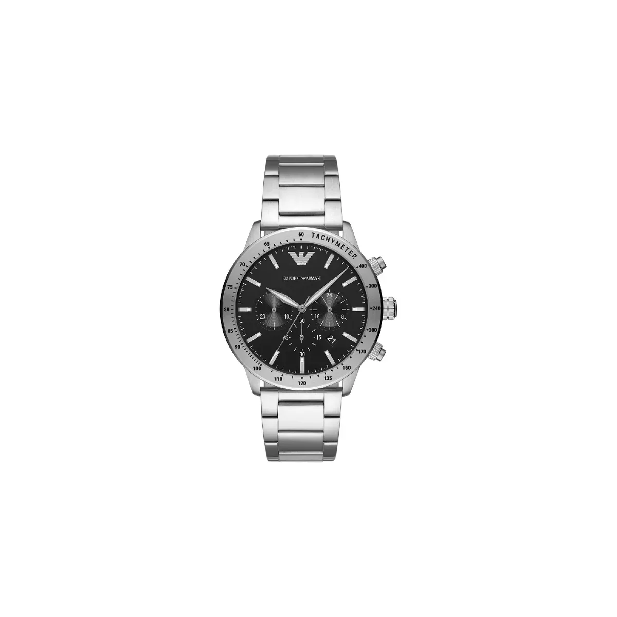 RELOJ SR ACERO CHRONO ESF. NEGRA  - AR11241