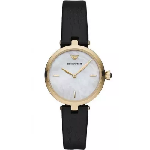 RELOJ SRA CHAPA PIEL NEGRA ESF. NACAR - AR11200