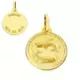 9K HOROSCOPO ORO AMARILLO DISCO 20 MM PISCIS 1