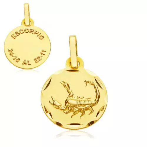 9K HOROSCOPO ORO AMARILLO 13 MM ESCORPIO 0