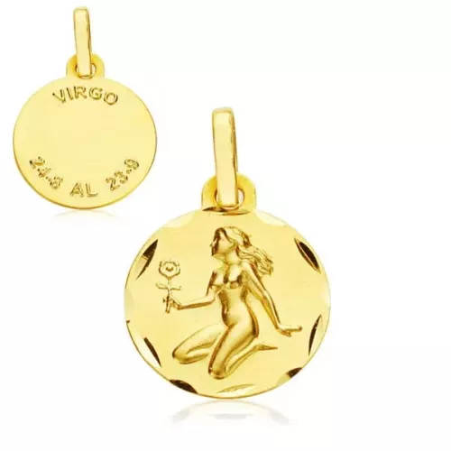 9K HOROSCOPO ORO AMARILLO 13 MM VIRGO 0