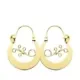 9K PENDIENTES ARO CRIOLLAS ORO AMARILLO CANARIA 24X20 MM CIERRE GANCHO 2
