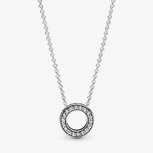 COLLAR PLATA CIRCONITA LOGO - 397436CZ-45