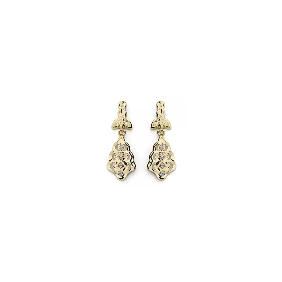 9K PENDIENTES ORO AMARILLO CUBANAS CIRCONITA 27X9 MM CIERRE CATALAN 1