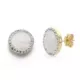 9K PENDIENTES ORO AMARILLO NACAR Y CIRCONITA 11 MM CIERRE PRESION 0