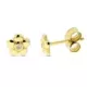 9K PENDIENTES ORO AMARILLO FLOR DIAMANTES 0.016 CTS SI-H 7 MM PRESION 0