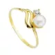 18K SORTIJA ORO AMARILLO CON PERLA DE 5 MM Y CIRCONITA. ANCHO: 8 MM 0