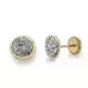 9K PENDIENTES ORO AMARILLO CIRCONITA 6 MM CIERRE TUERCA 0