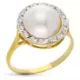 18K SORTIJA ORO AMARILLO PERLA JAPONESA CULTIVADA 10 MM ANCHO TOTAL 14.50 MM 2