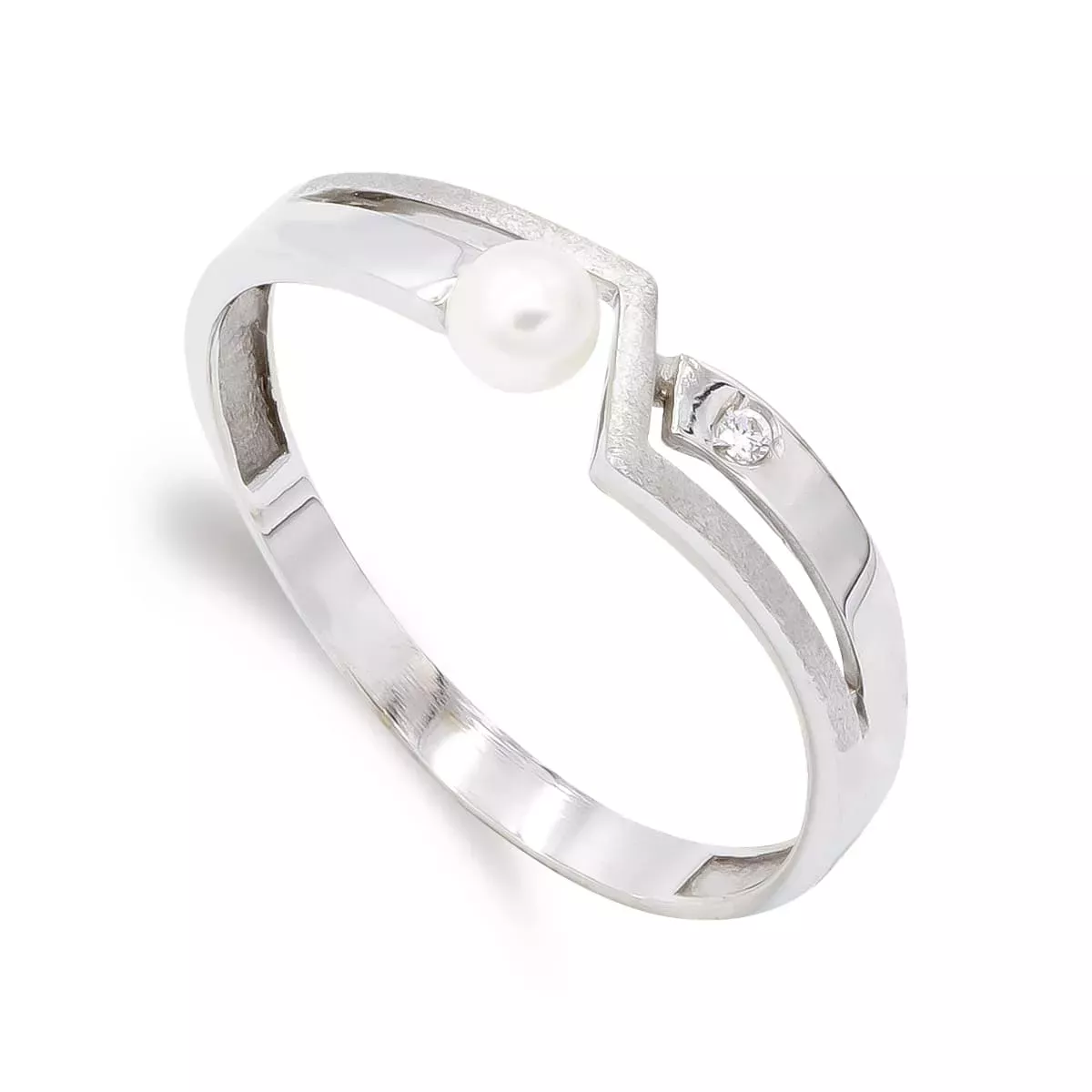 18K SORTIJA ORO BLANCO PERLA 3