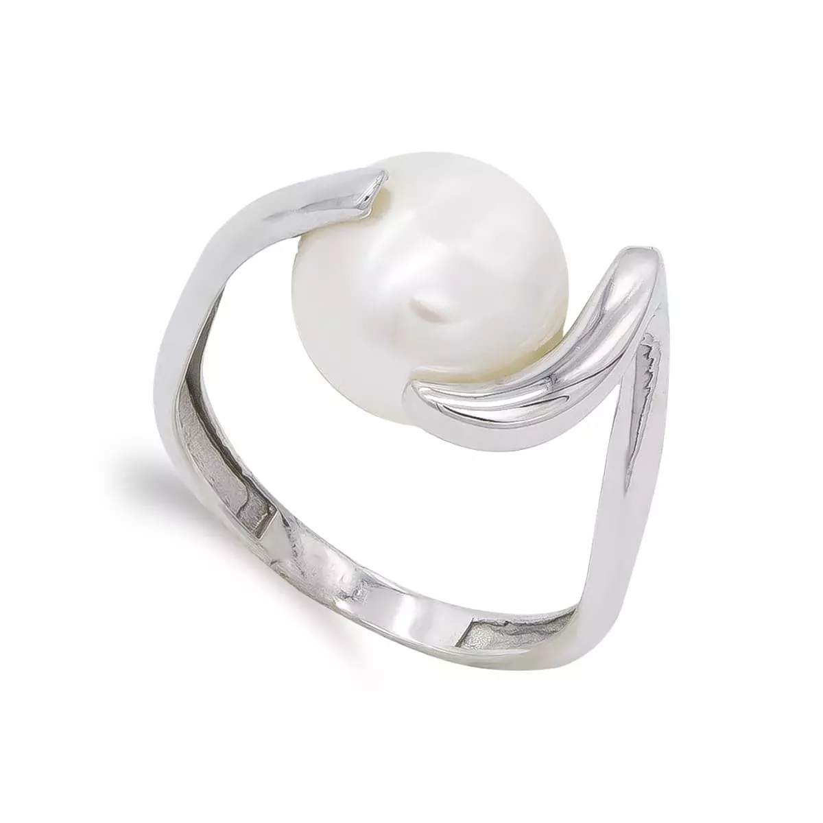 18K SORTIJA ORO BLANCO CON PERLA BARROCA 11