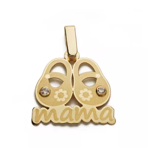 9K COLGANTE ORO AMARILLO MADRE. 18X17 MM 0