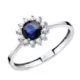 18K SORTIJA ORO BLANCO ZAFIRO 5 MM 0