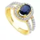 18K SORTIJA ORO BICOLOR CON CIRCONITA Y ZAFIRO DE 6X5 MM 2
