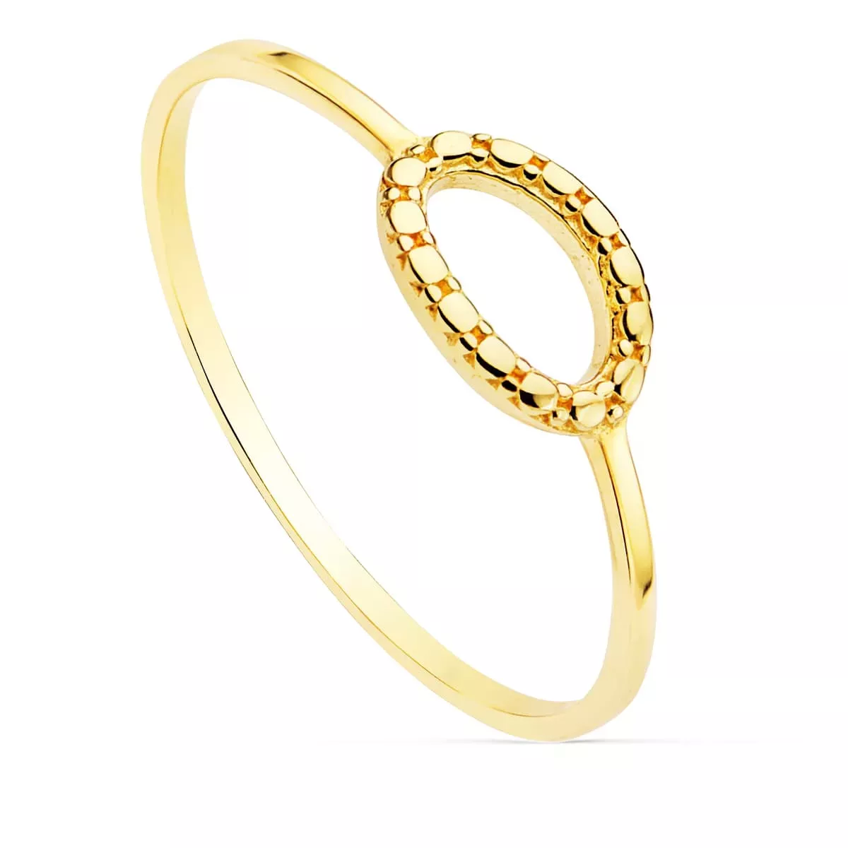 18K SORTIJA ORO AMARILLO LISA MOTIVO OVAL 8X5 MM 0