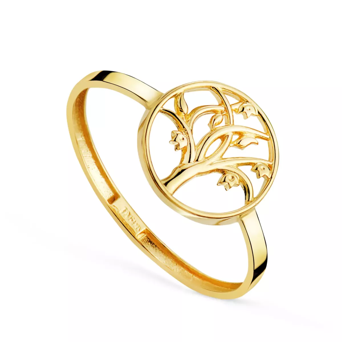 18K SORTIJA ORO AMARILLO ARBOL DE LA VIDA CALADO. ANCHO: 10 MM. 1
